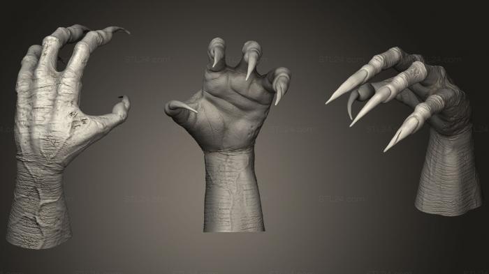 Анатомия скелеты и черепа (Рука монстра 2, ANTM_0905) 3D модель для ЧПУ станка